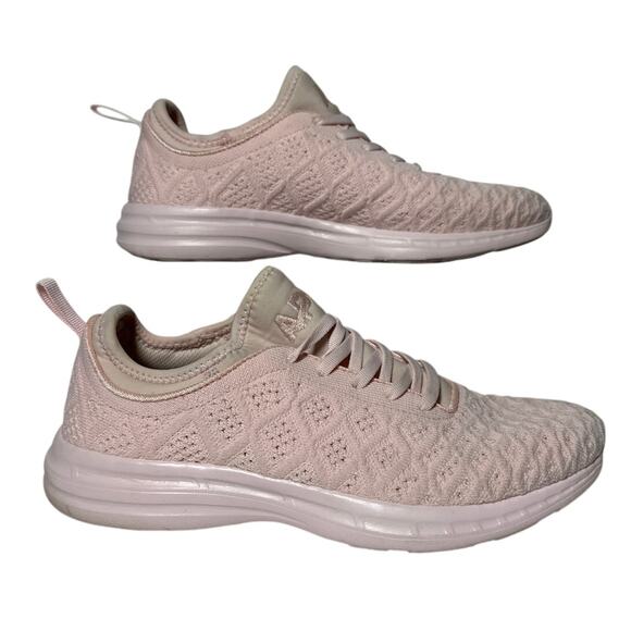APL TechLoom Phantom Sneakers Women's Pink Textured Knit Size 9.5 Lightweight - Picture 1 of 11